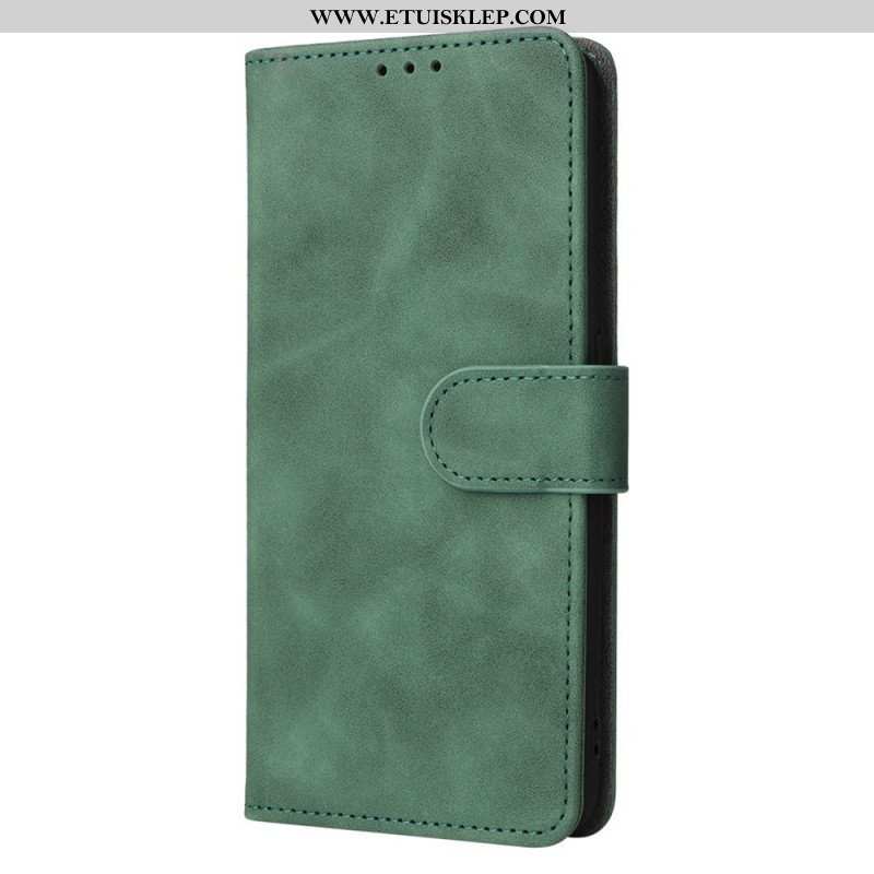 Etui Folio do Oppo Find X5 Lite z Łańcuch Zwykły Pasek Z Efektem Skóry